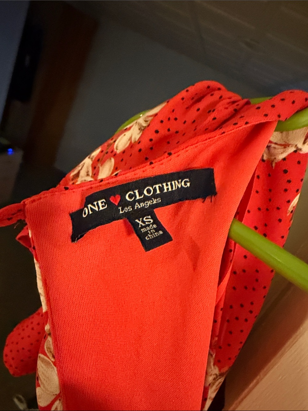 ONE Clothing Coral Red Floral dress